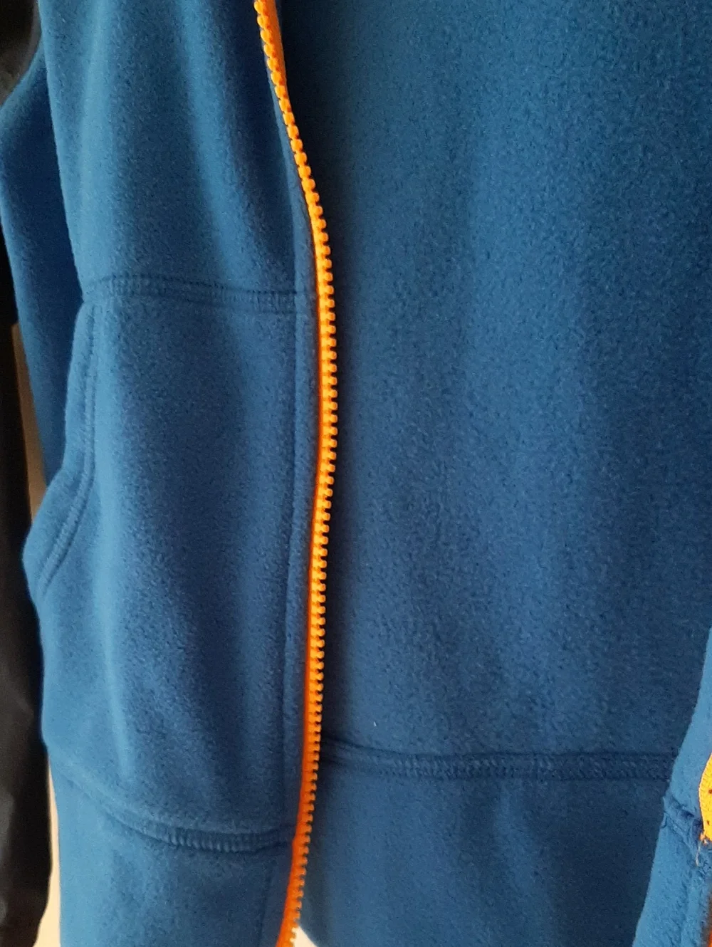 The North Face Blue & Navy Fleece Hoodie with Orange Zip NWT XS(6)